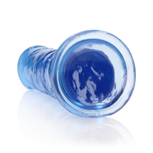 Синий фаллоимитатор Crystal Clear на присоске - 25 см. фото 3