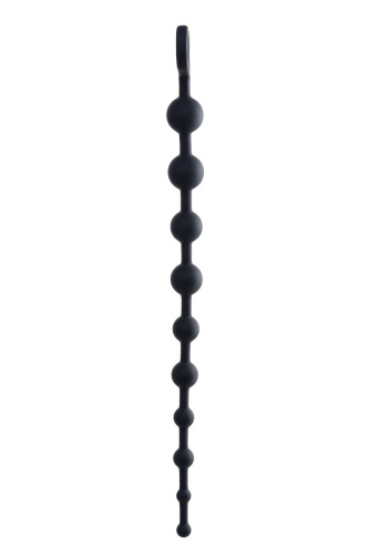Черные анальные бусы Cephei - 33,5 см. фото 3