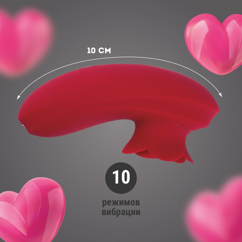 Вакуумный стимулятор клитора с рабочей частью в форме бутона фото 6