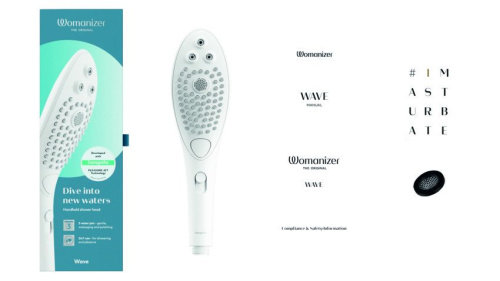 Белая насадка для душа Womanizer Wave фото 6