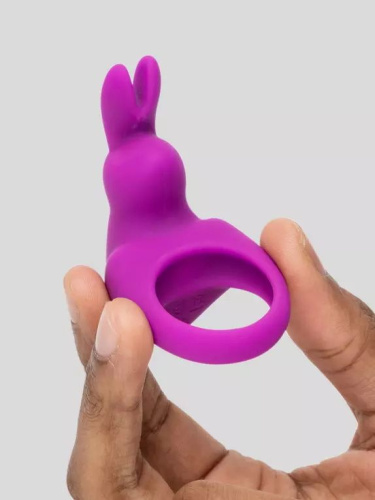 Фиолетовое эрекционное виброкольцо Happy Rabbit Cock Ring Kit фото 5