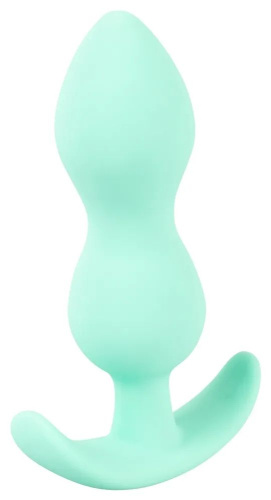 Аквамариновая анальная втулка Mini Butt Plug - 8,2 см. фото 3