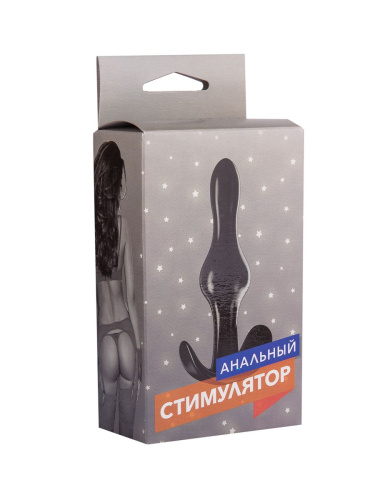 Черная анальная пробка с зауженным кончиком - 9 см. фото 6