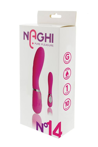Розовый вибратор для G-стимуляции NAGHI NO.14 - 20 см. фото 2