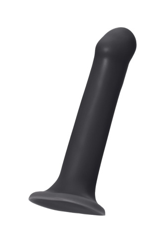 Черный фаллос на присоске Silicone Bendable Dildo L - 19 см. фото 2