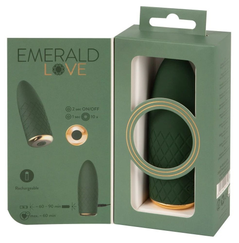 Зеленый мини-вибратор Luxurious Mini Vibrator - 11,5 см. фото 3