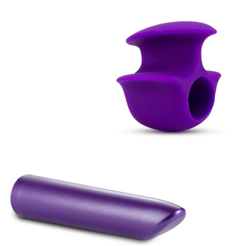 Фиолетовый вибромассажер B6 - 10,16 см. фото 3