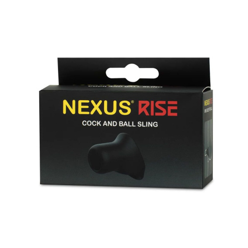 Черное эрекционное кольцо-слинг Nexus Rise фото 3