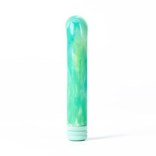 Зеленый компактный вибратор из стекла Magic Cane - 12 см. фото 3