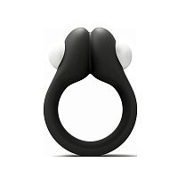 Черное эрекционное кольцо Zippy Vibrating Ring With Bullet