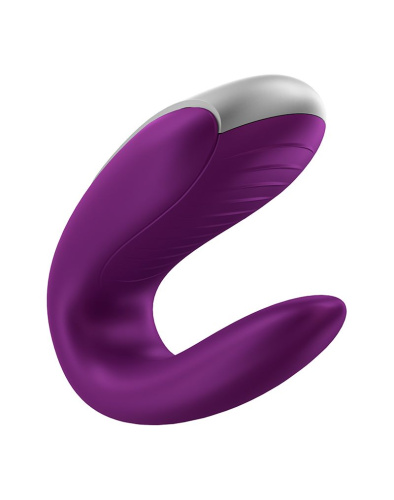 Фиолетовый вибромассажёр для пар Satisfyer Double Fun фото 5