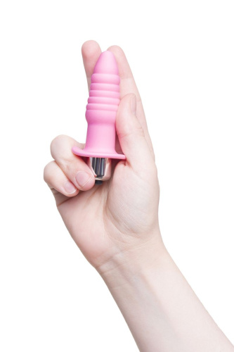 Розовая анальная вибровтулка Princess - 9 см. фото 7