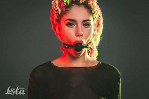 Черный силиконовый кляп-шар Dolce Vita фото 5