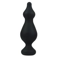 Черная анальная втулка Amuse L - 13,8 см.