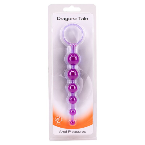 Фиолетовая анальная цепочка DRAGONZ TALE ANAL - 20 см. фото 2