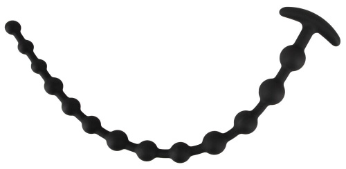 Черные анальные бусы Anal beads - 50 см. фото 4