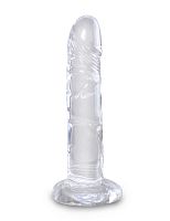 Прозрачный фаллоимитатор King Cock Clear 6 Cock - 18,4 см. Прозрачный фаллоимитатор King Cock Clear 6 Cock - 18,4 см.
