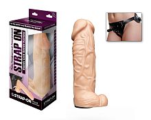 Фаллоимитатор  Конг  на трусиках с плугом - 20 см.