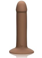 Бежевый вибромассажёр с присоской LUXE Touch-Sensitive Vibrator - 16,5 см.