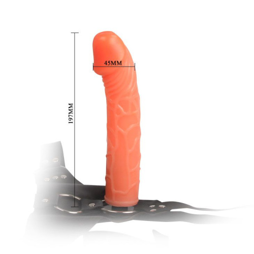 Женский поясной страпон Sensual Comfort Strap-On - 19,8 см. фото 5