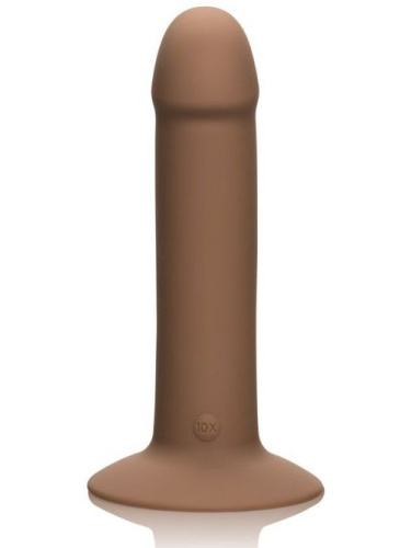 Бежевый вибромассажёр с присоской LUXE Touch-Sensitive Vibrator - 16,5 см.