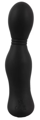 Черная анальная пробка с вибрацией, вращением и пультом ДУ RC Butt Plug with 2 Functions фото 5