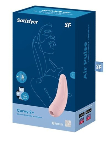 Розовый вакуум-волновой стимулятор Satisfyer Curvy 2+ фото 4