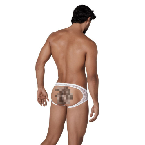Белые трусы-джоки с ажурными вставками Urge Jockstrap фото 4