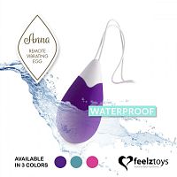 Фиолетовое виброяйцо на радиоуправлении Anna Vibrating Egg Remote