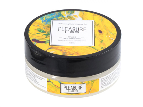 Твердое массажное масло Pleasure Lab Refreshing с ароматом манго и мандарина - 50 мл. фото 2