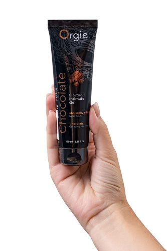 Интимный гель на водной основе Lube Tube Chocolate с шоколадным вкусом - 100 мл. фото 5