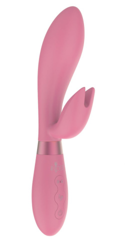 Розовый вибратор-кролик Indeep Malena - 21,5 см. фото 2