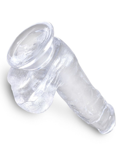 Прозрачный фаллоимитатор King Cock Clear 6  Cock with Balls - 17,8 см. фото 3