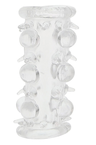 Прозрачная насадка на пенис с шипами и бугорками Bead Sleeve Прозрачная насадка на пенис с шипами и бугорками Bead Sleeve