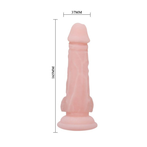 Телесный фаллоимитатор на присоске Super Dildo - 16,5 см. фото 3