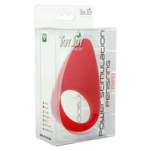 Красное эрекционное кольцо  POWER PENISRING фото 2