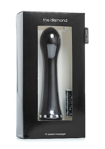 Вибратор с кристаллами The Diamond Black - 16,5 см. фото 2 Вибратор с кристаллами The Diamond Black - 16,5 см. фото 2