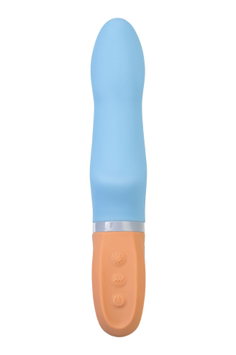 Голубой силиконовый вибратор Bluebell - 18,5 см. фото 3