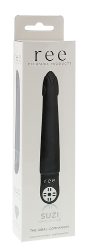 Чёрный вибратор Suzi - 15 см. фото 2