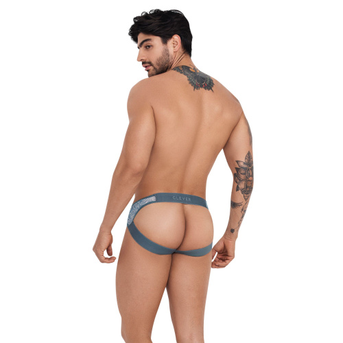 Серые трусы-джоки с цветочым принтом Avalon Jockstrap фото 3