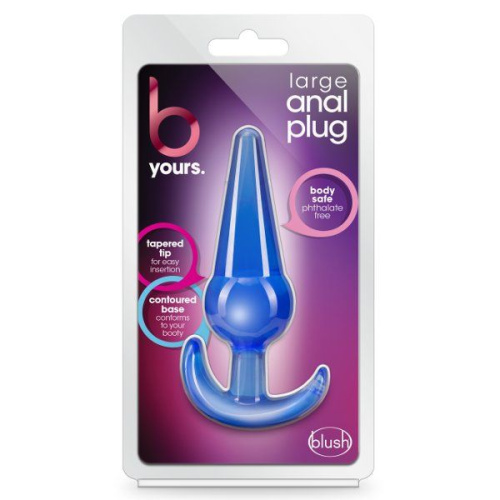Синяя анальная пробка в форме якоря Large Anal Plug - 12,2 см. фото 2