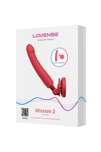 Красный вибратор Mission 2 с технологией Touch-Sense - 20 см. фото 6