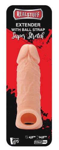 Телесная насадка EXTENDER WITH BALL STRAP 5.5 - 14 см. фото 2 Телесная насадка EXTENDER WITH BALL STRAP 5.5 - 14 см. фото 2