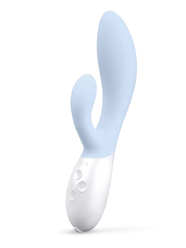 Нежно-голубой вибратор-кролик Lelo Ina 3 - 20 см. фото 2