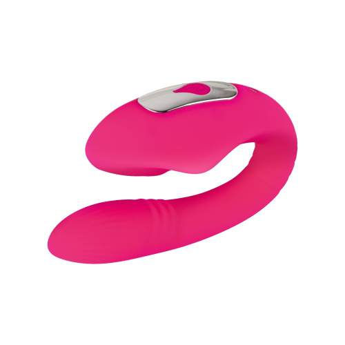 Розовый U-образный стимулятор для пар с пультом ДУ Розовый U-образный стимулятор для пар с пультом ДУ