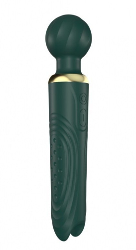 Зеленый двусторонний вибратор-wand Secwell - 22 см. Зеленый двусторонний вибратор-wand Secwell - 22 см.