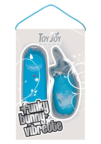 Голубое виброяичко-зайчик FUNKY BUNNY VIBRETTE - 8 см. фото 2