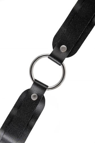 Черный кожаный чокер-ошейник со скруглёнными углами фото 7 Черный кожаный чокер-ошейник со скруглёнными углами фото 7