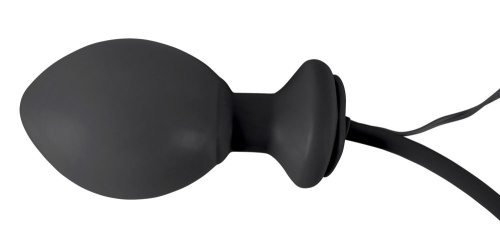 Черный анальный вибростимулятор с расширением Fanny Hills Butt Plug фото 3
