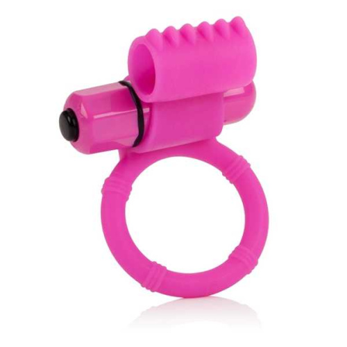 Розовое эрекционнное кольцо с двумя положениями вибростимулятора фото 2
